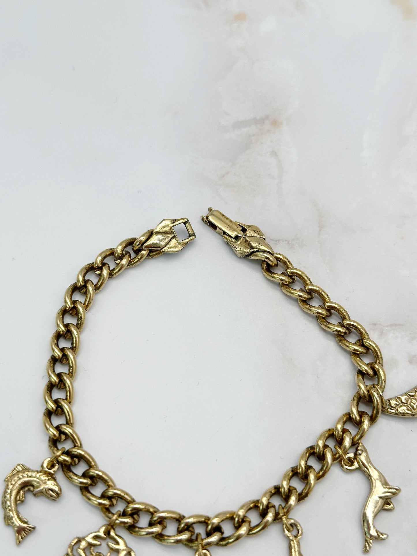 Vintage Armband Vergoldet Meereszauber