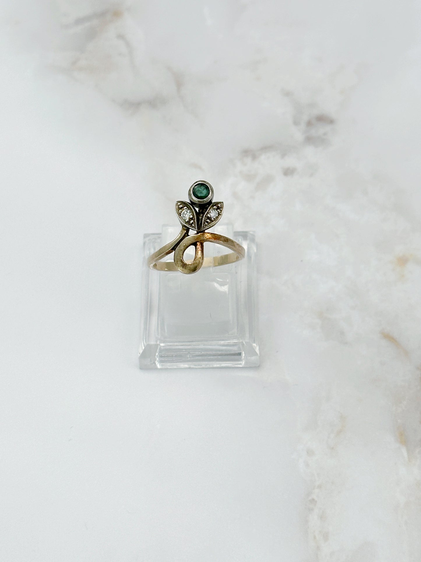 Vintage Ring mit Smaragd