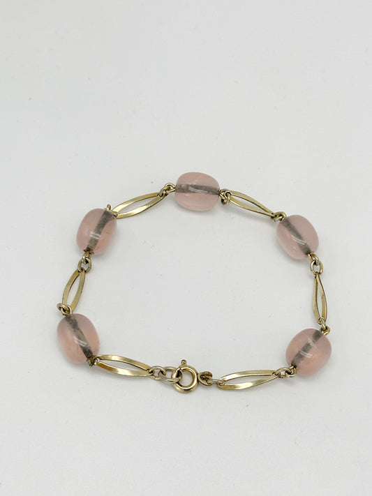 Vintage Armband mit Rosenquarz