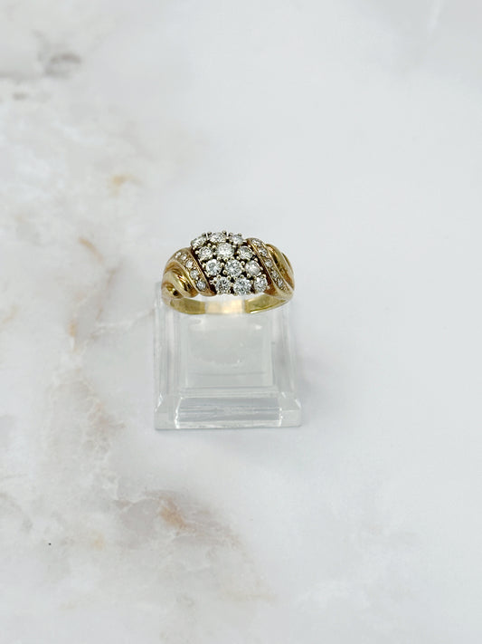 Vintage Cocktail Ring mit Diamanten