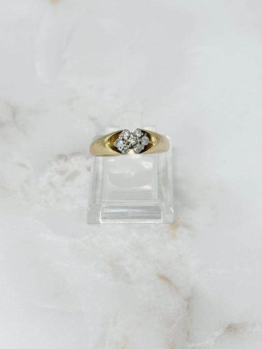 Vintage Ring mit Diamantenbesatz