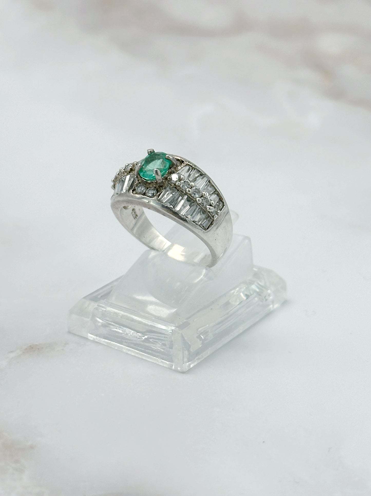 Vintage Ring mit Smaragd