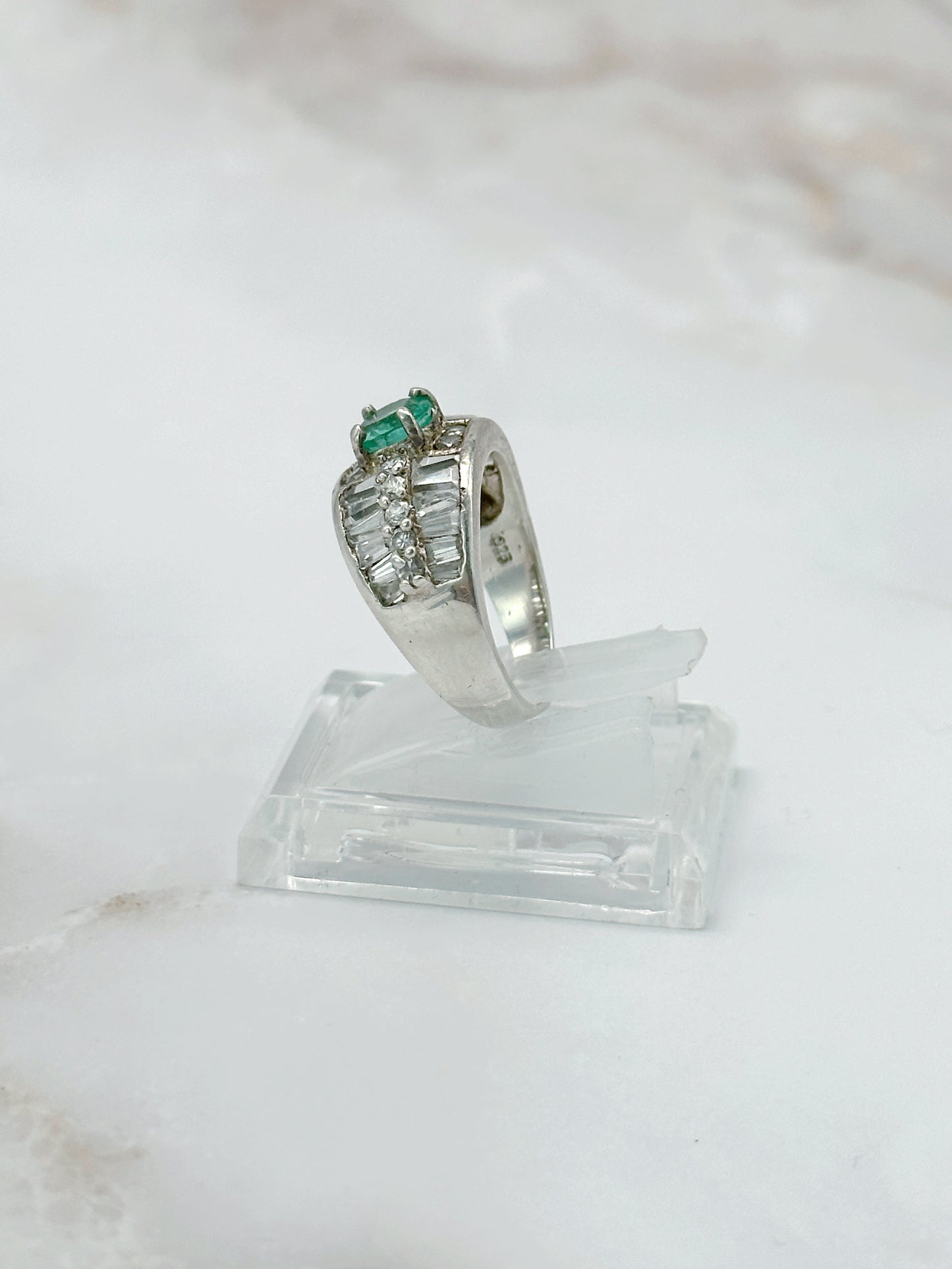 Vintage Ring mit Smaragd