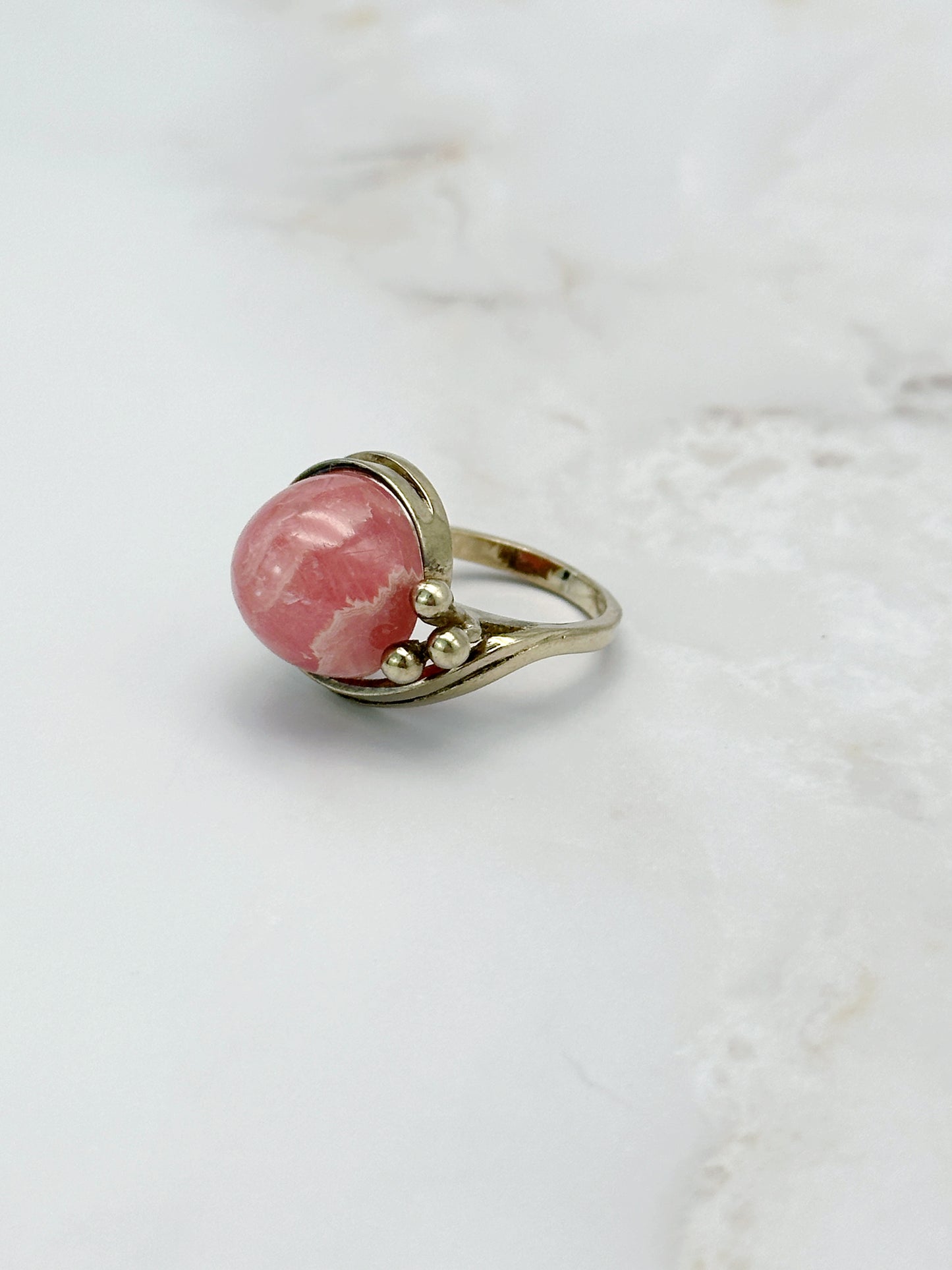 Vintage Ring mit Rodochrosit