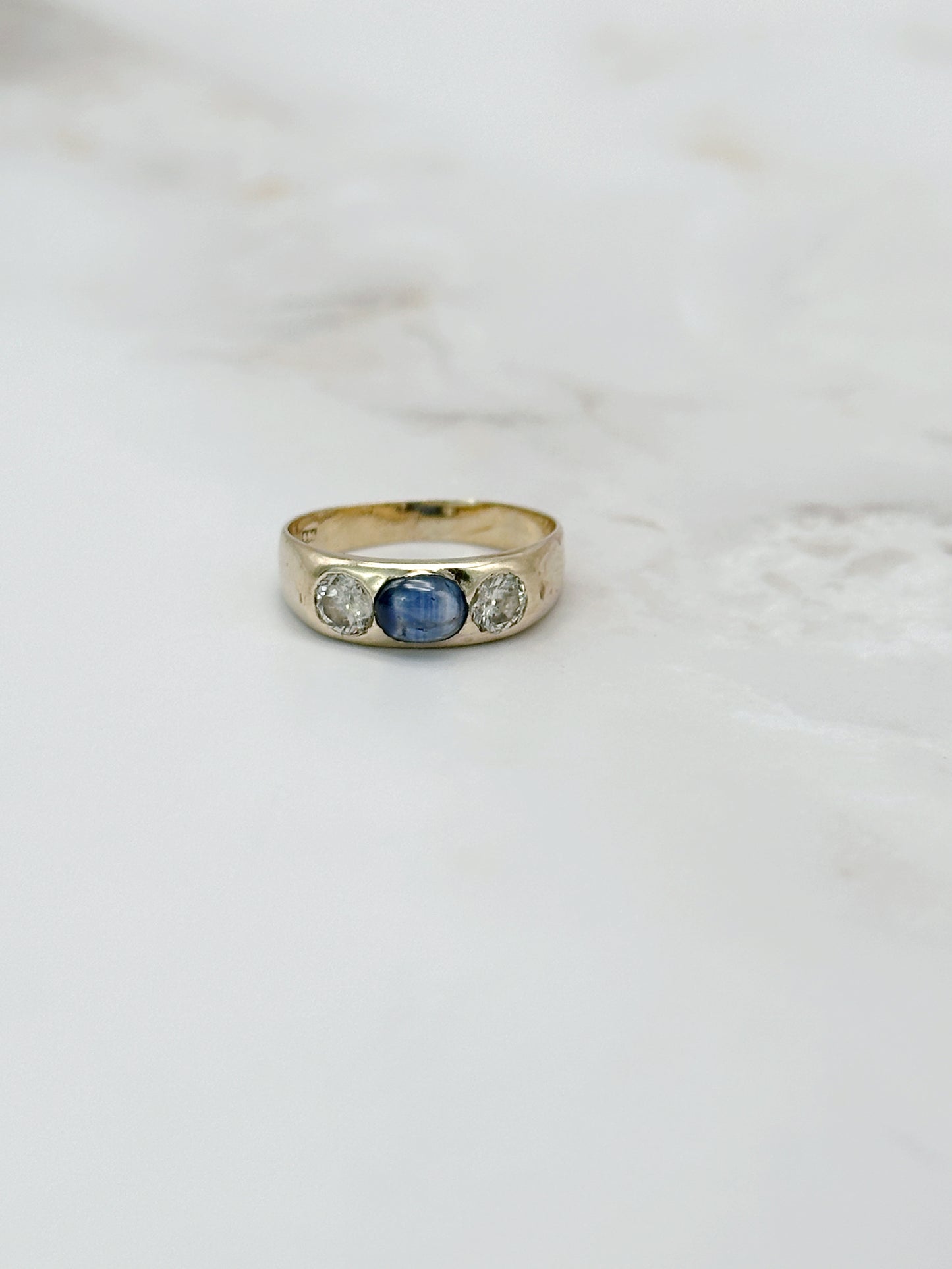 Vintage Bandring mit Saphir & Diamant