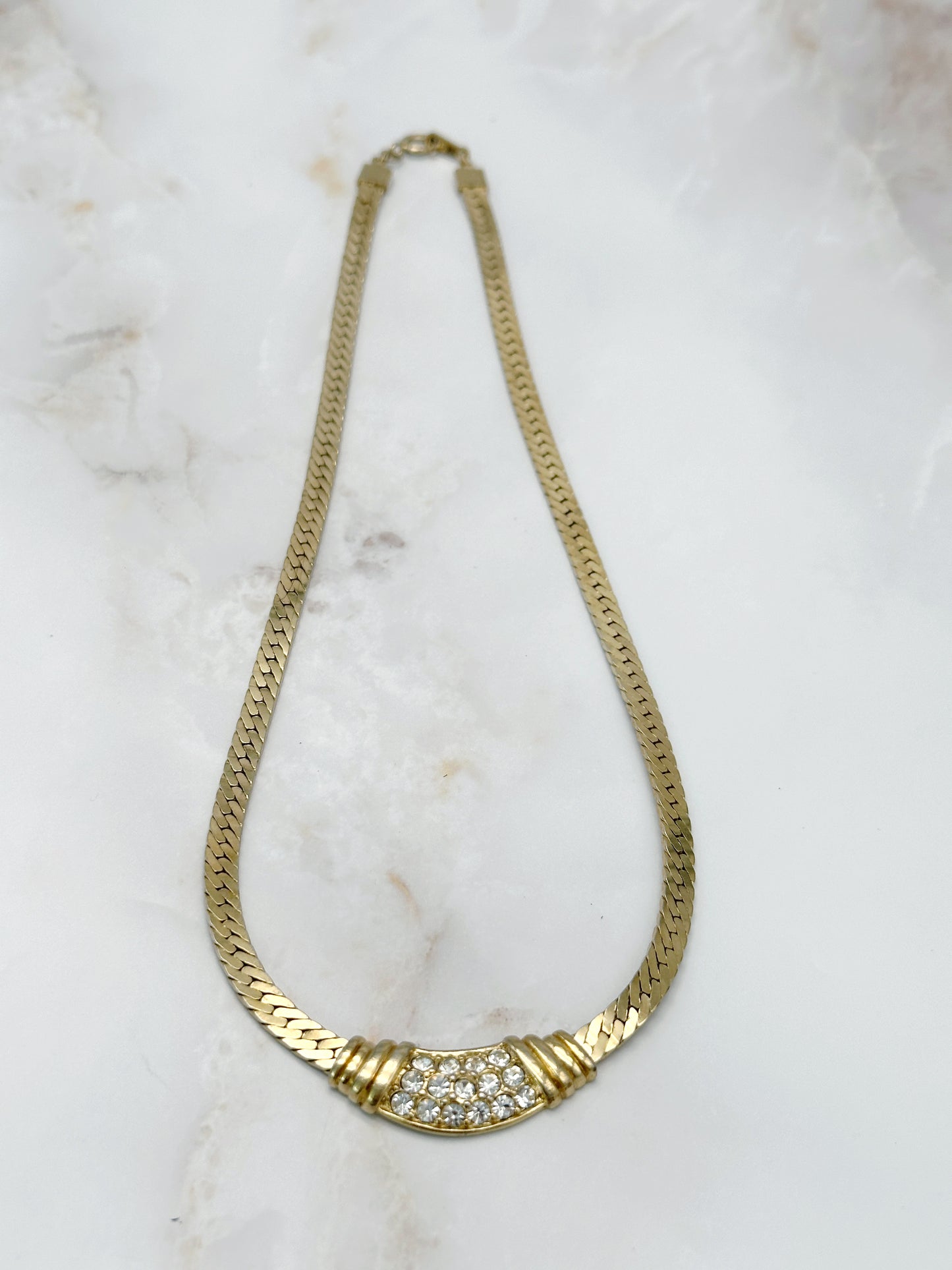 Vintage Collier mit Strass