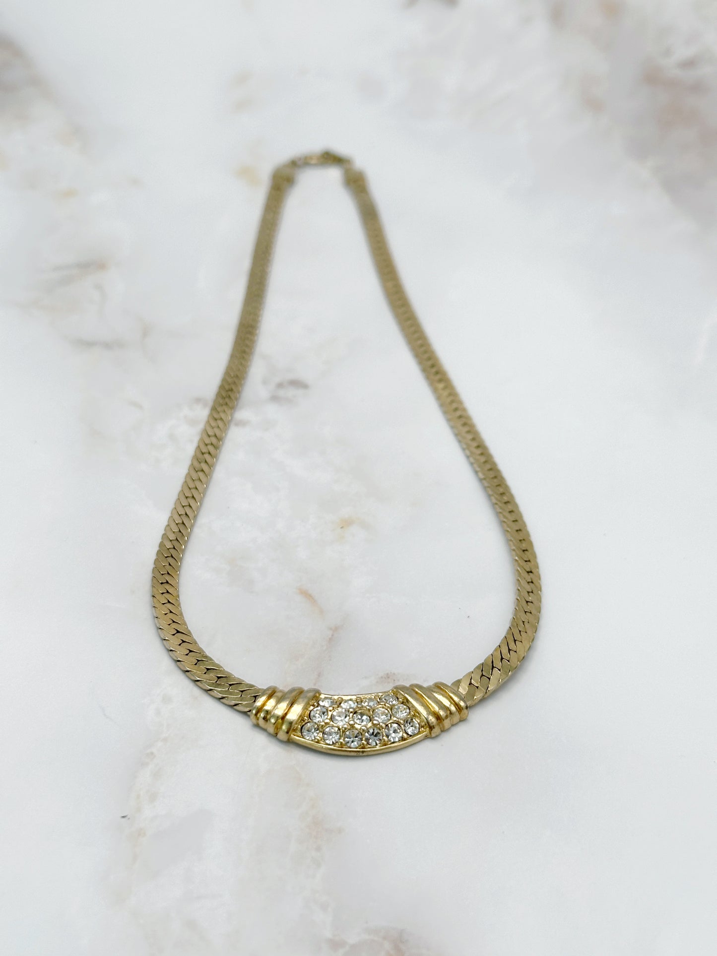 Vintage Collier mit Strass