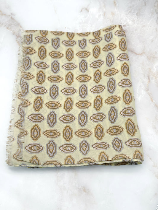 Seidenschal mit Paisley Muster Gelb & Pfirsich