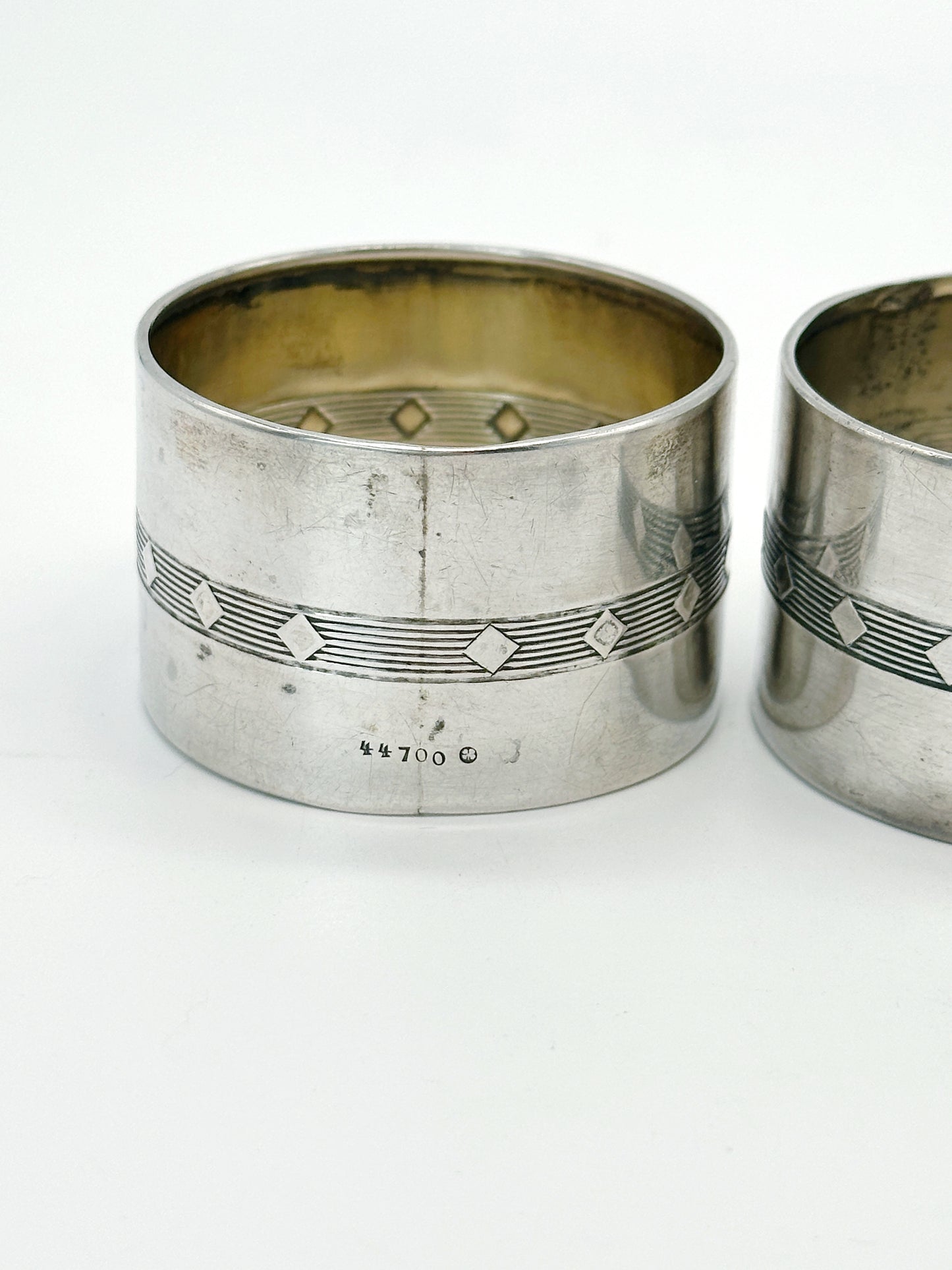 Ein Paar Serviettenringe, Silber, um 1920