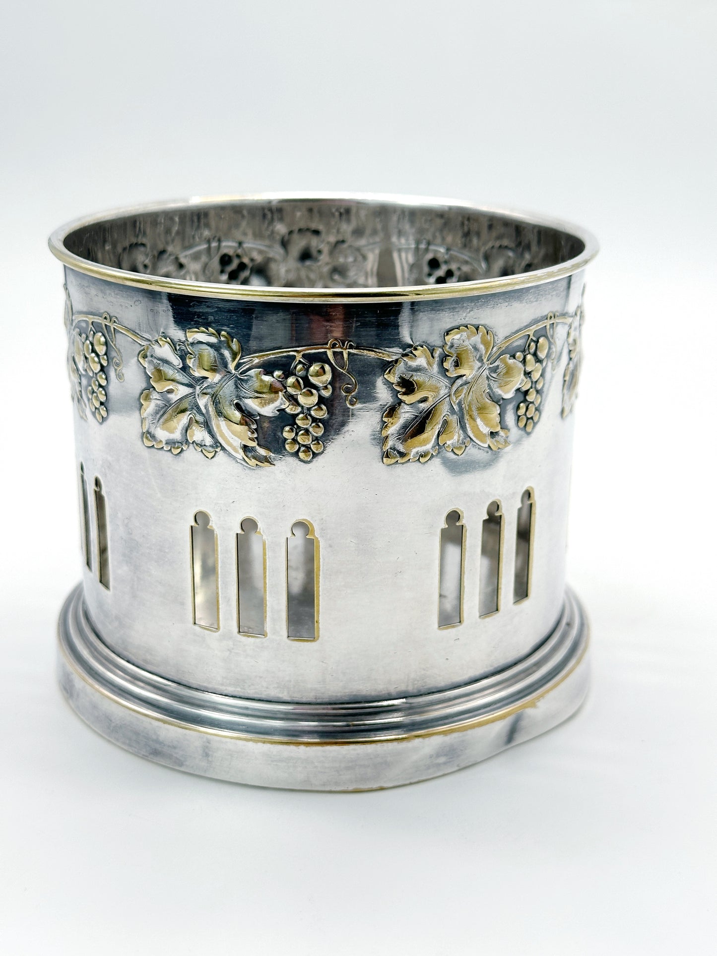 Jugendstil Flaschenhalter Engelbert Kayser Versilbert