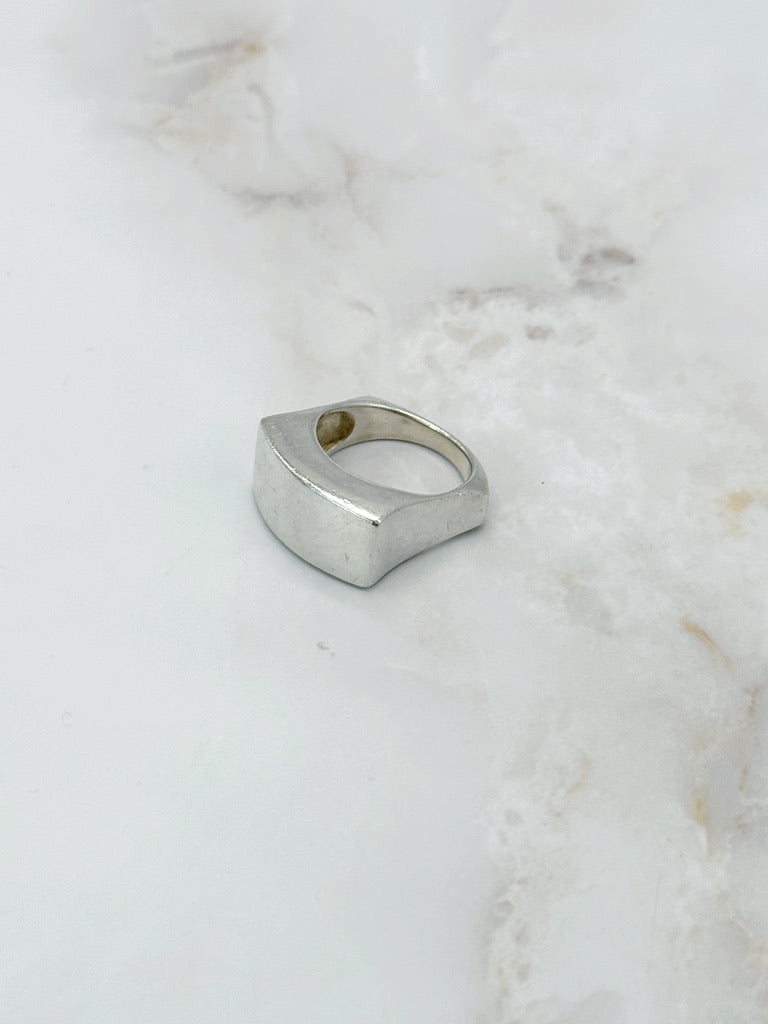 Abstrakter Vintage Ring, 925 Sterling Silber