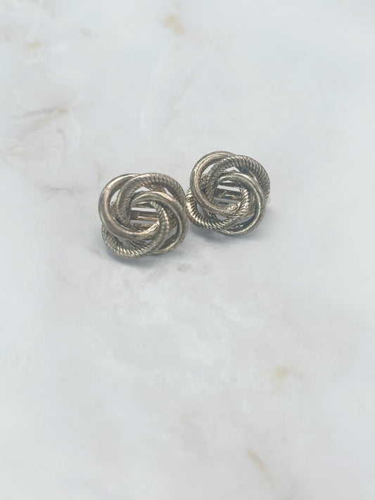 Vintage Ohrclips mit elegantem Knoten-Design