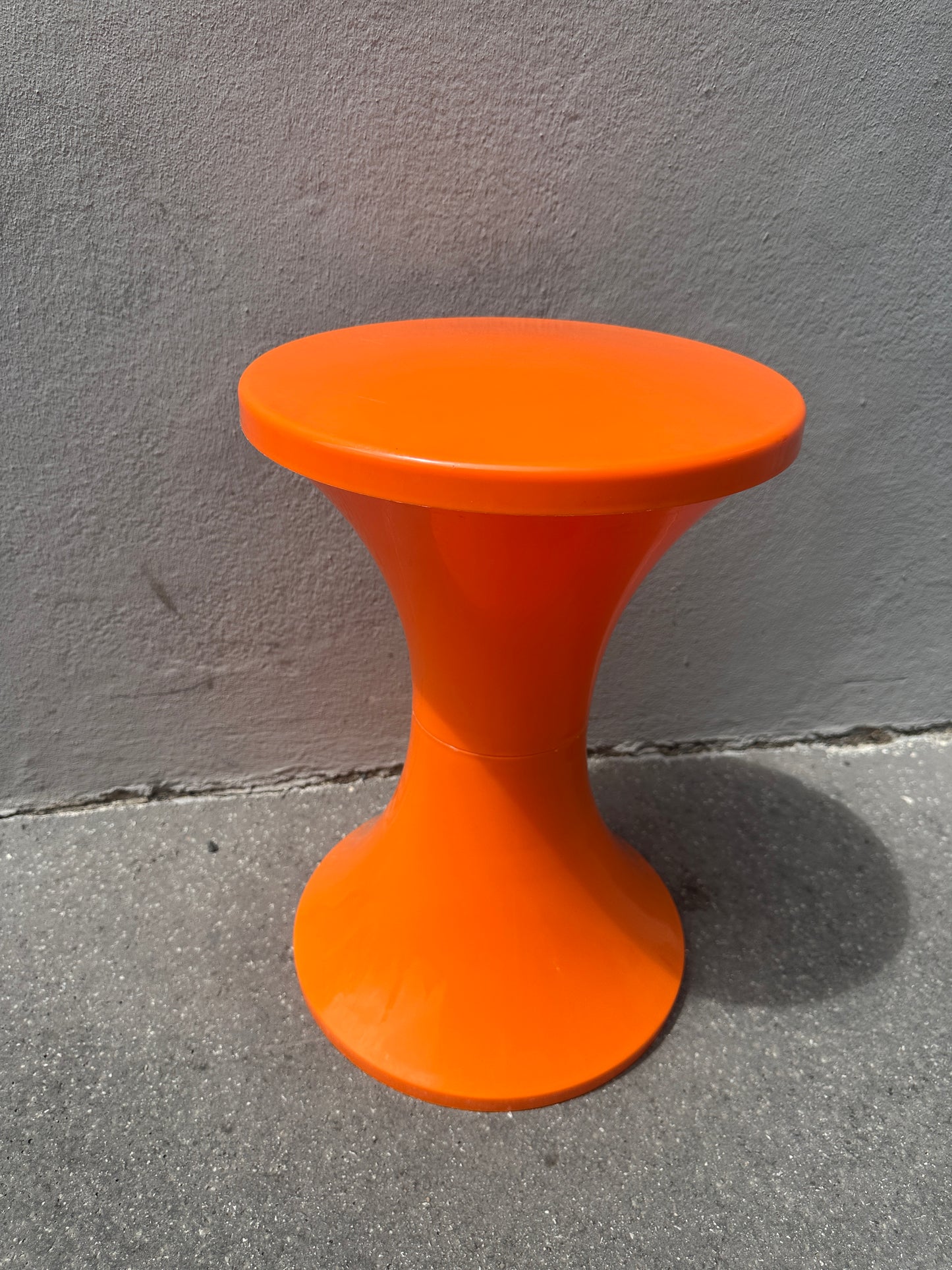 Vintage Hocker Orange 70er Jahre Space Age