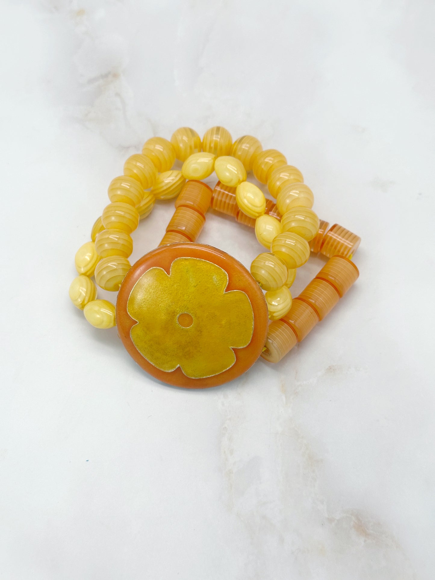 Vintage Armband Perlen Blume