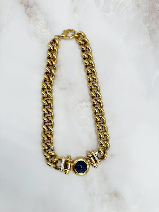 Ausgefallene Vintage Halskette mit Mittelstück